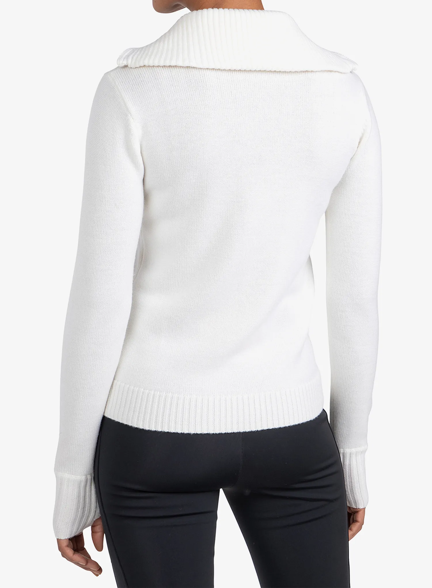 Strickpullover Damen Rossignol JCC 1/2 Zip - white