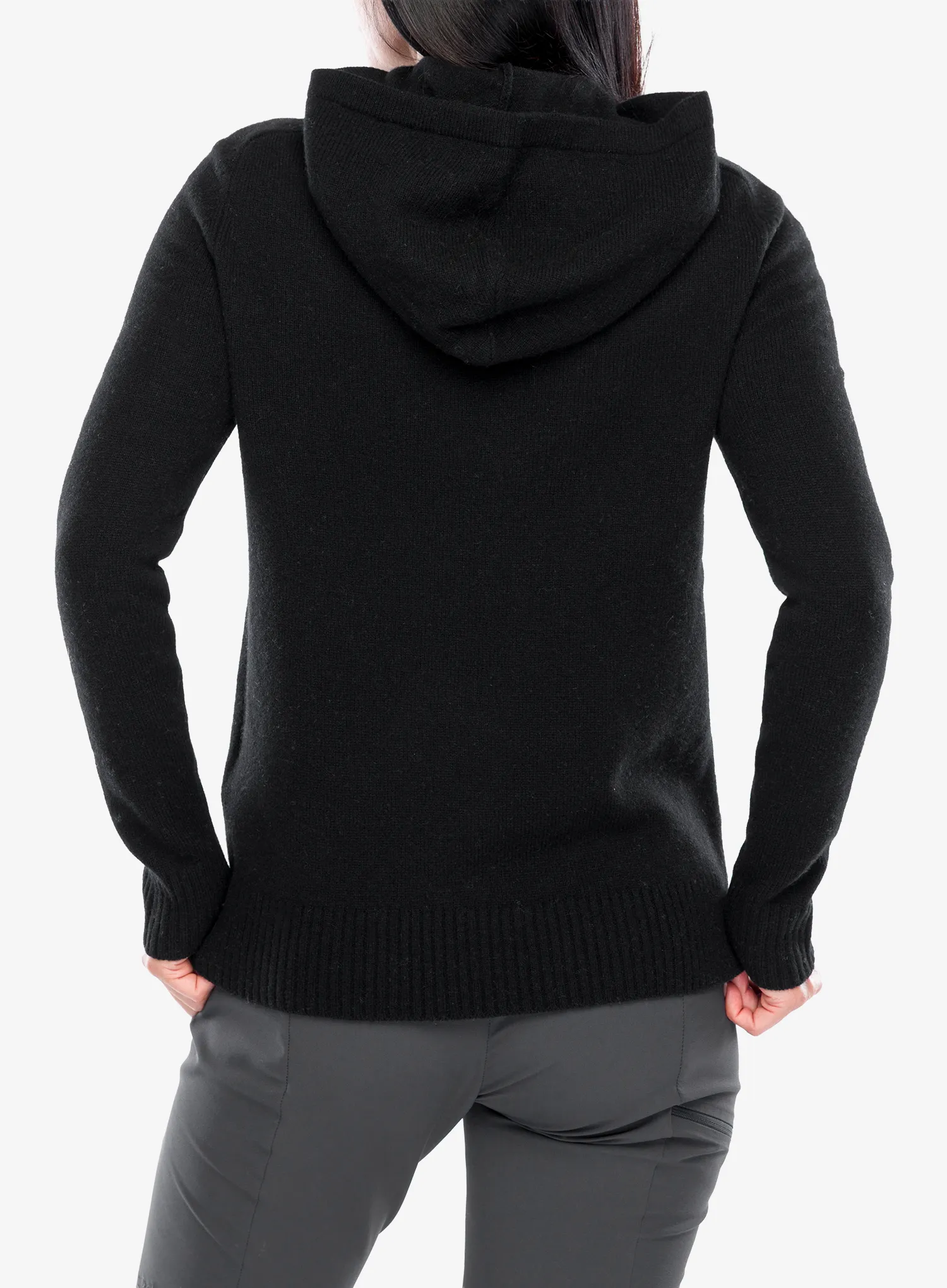Strickpullover Damen Royal Robbins Rockcraft Wool Hoodie - jet black