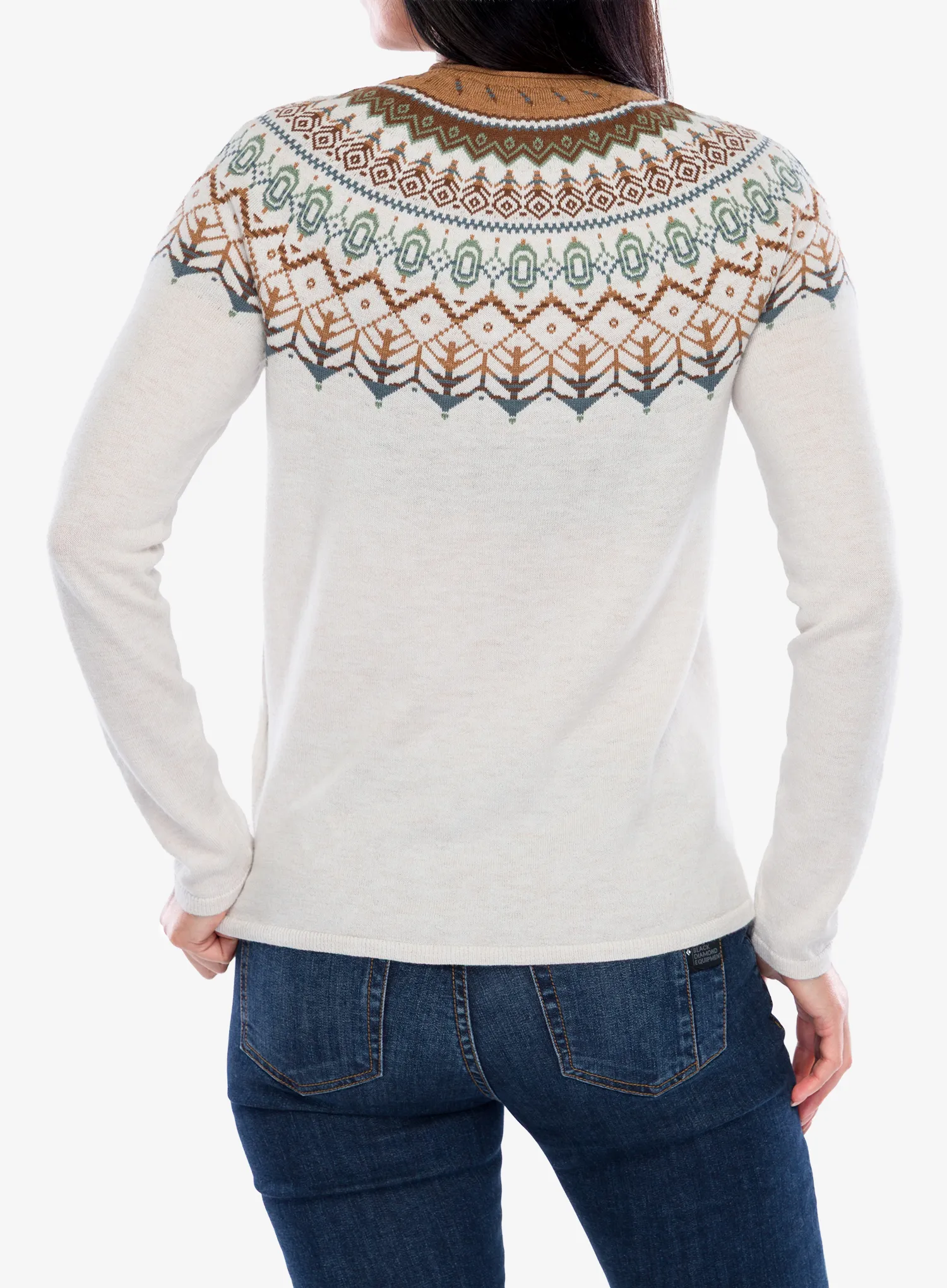 Strickpullover Damen Royal Robbins Westlands Fairisle Crew - chalk htr monarch pt