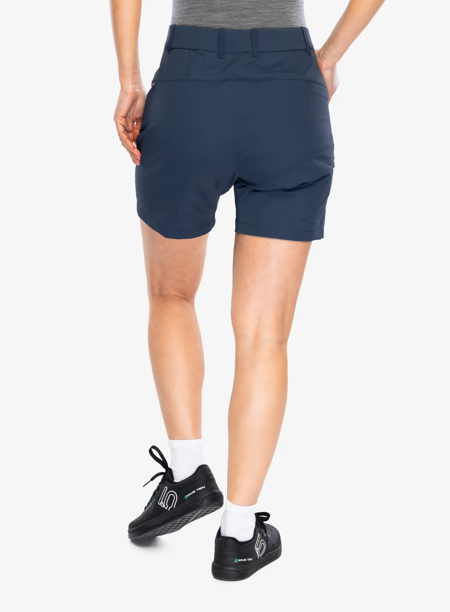 Fahrradshorts Damen Fjallraven Hoja Hybrid Shorts - navy