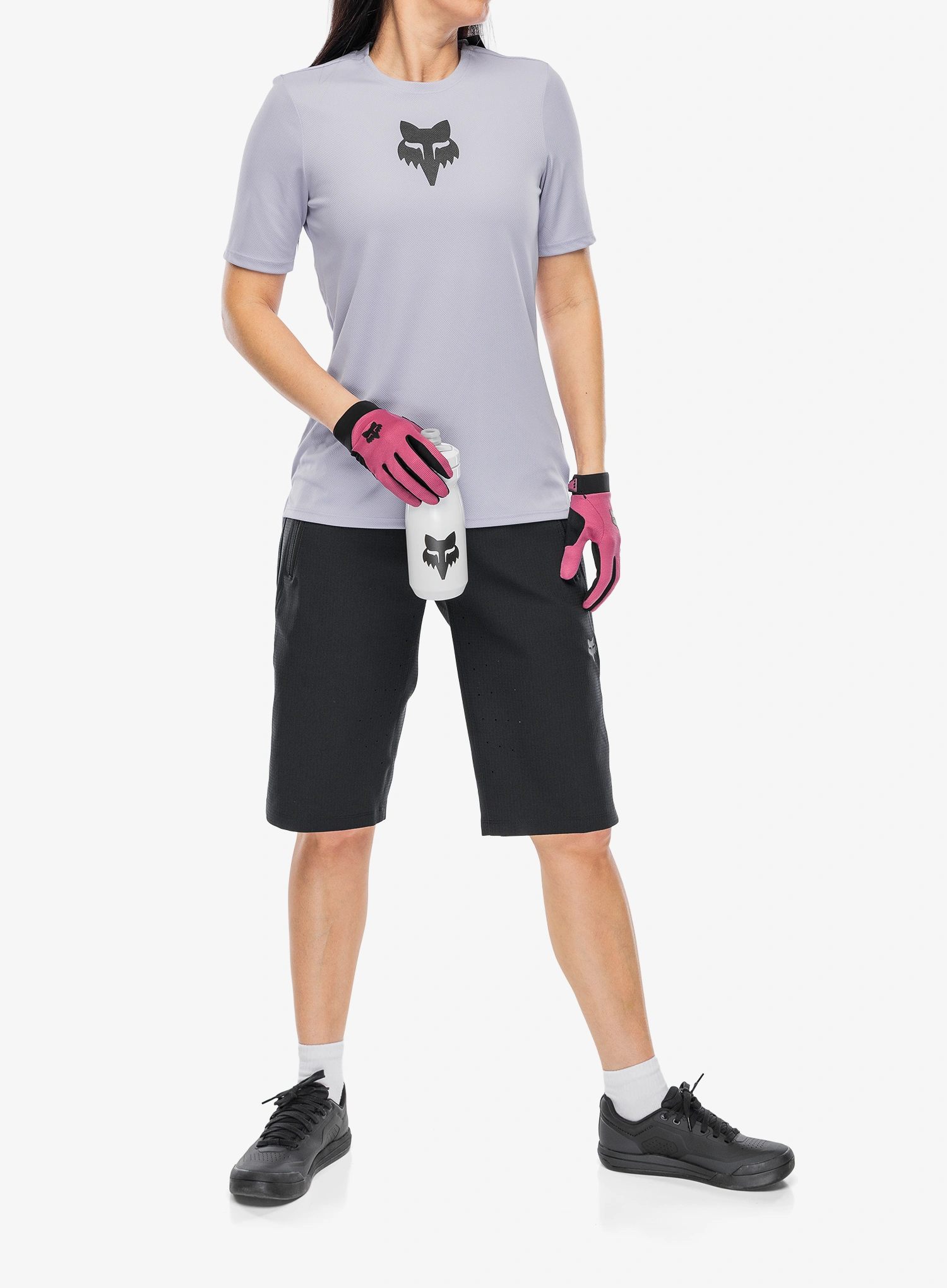 Fahrradshorts Damen Fox Defend Short - black/black
