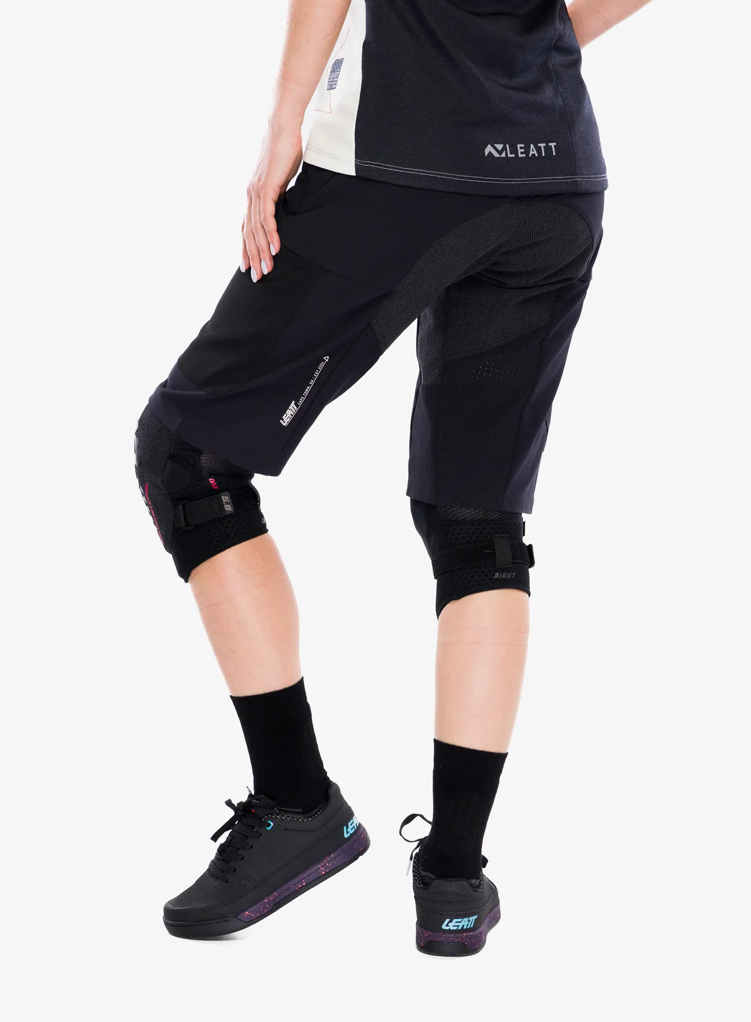 Fahrradshorts Damen Leatt Shorts MTB Enduro 3.0 - black/black