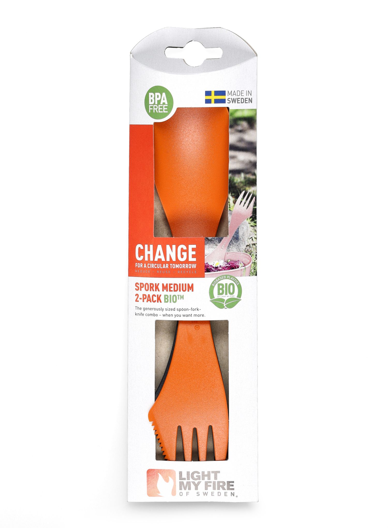 Besteck Light My Fire Spork Original 2 Pack Bio - orange