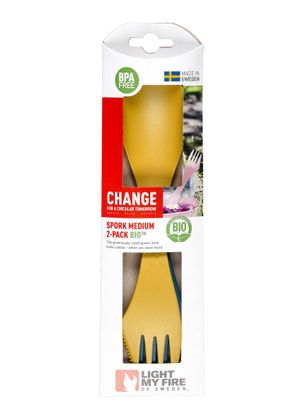 Besteck Light My Fire Spork Original 2 Pack Bio - yellow/navy