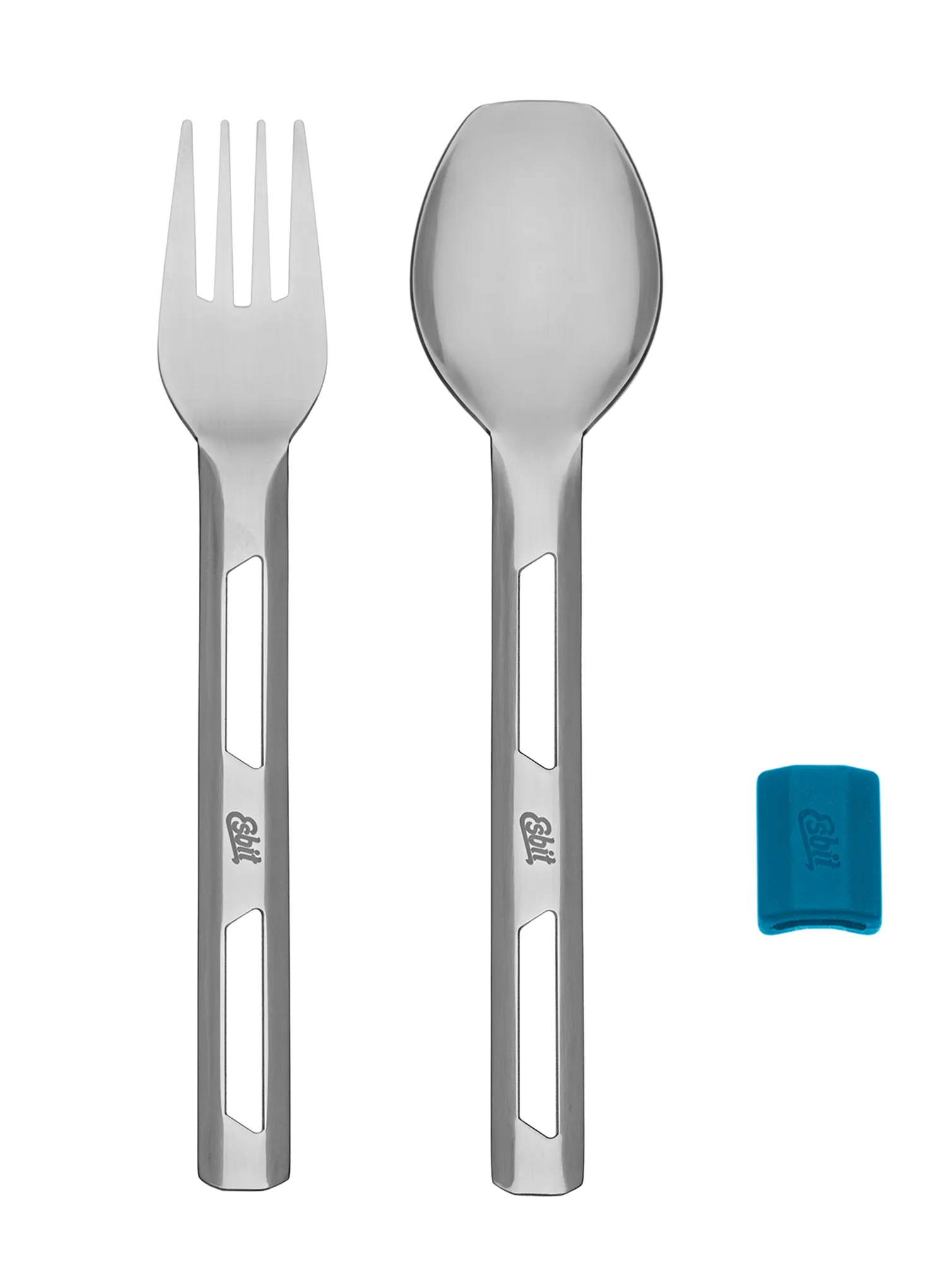Besteck Esbit Cutlery Set Incl. Silicone Band L - polar blue