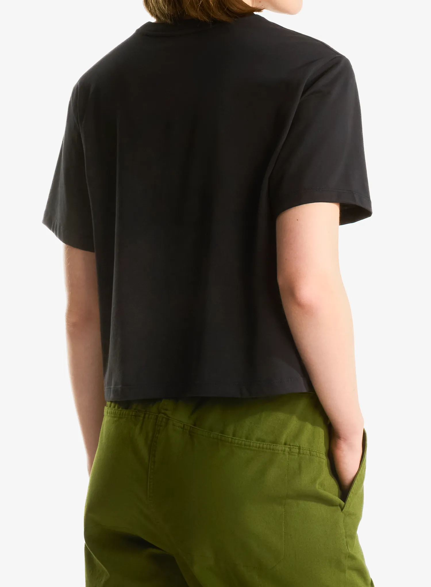 T-Shirt Damen The North Face Evolution Simple Dome Crop Relaxed SS Tee - black