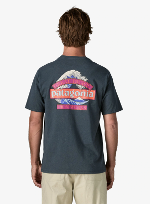 Shirt mit Aufdruck Patagonia Great Waves Responsibili-Tee - summit blue
