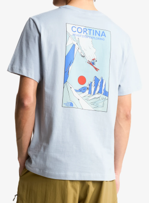 Shirt mit Aufdruck The North Face Mountain Celebration Regular SS - frost grey