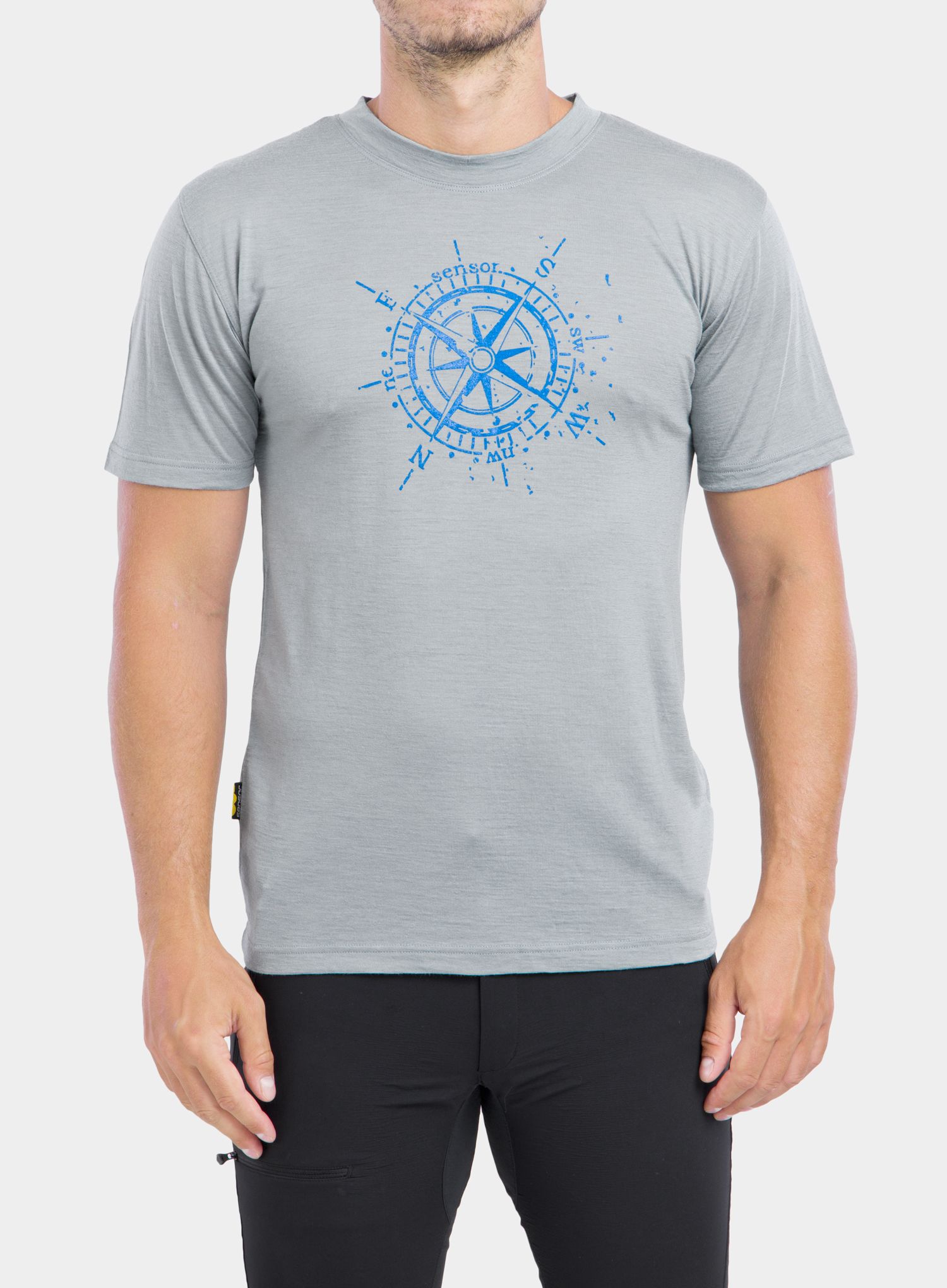 Merinoshirt Sensor Merino Active PT Tee S/S - grey compass