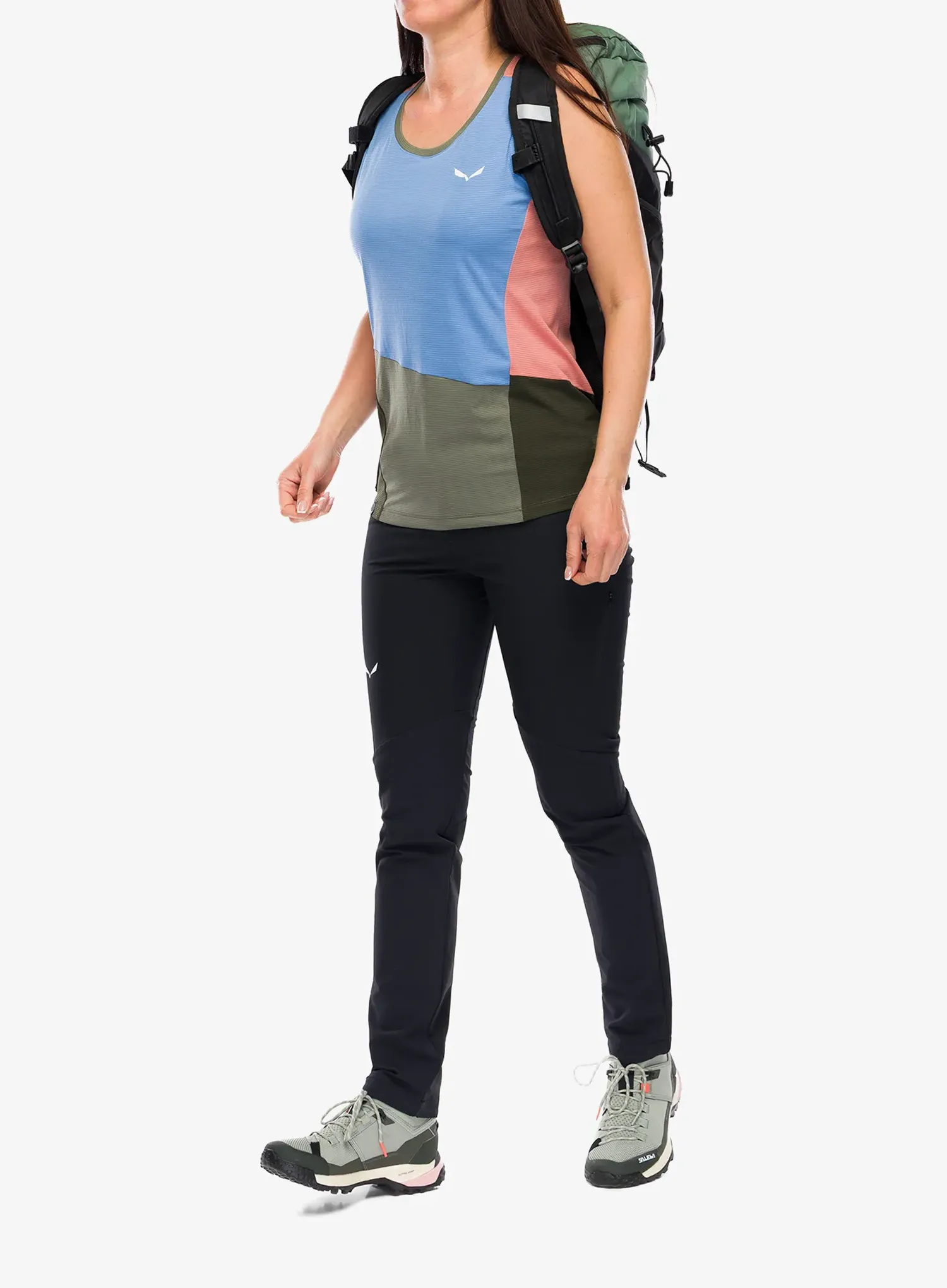Tank Top Damen Salewa Puez Sporty Dry Tank - morning blue/multi