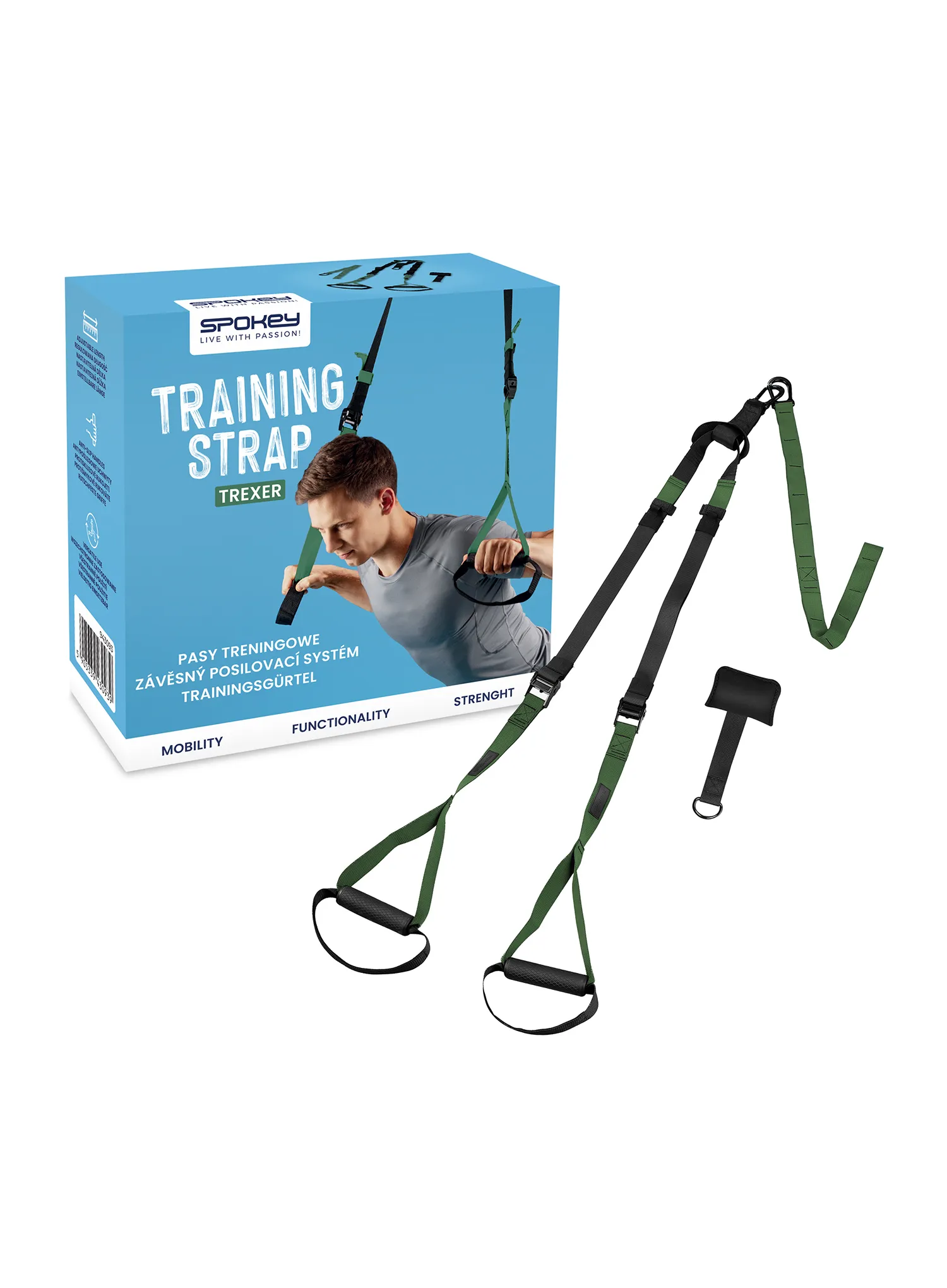 Schlingentrainer Spokey Trexer - black/green