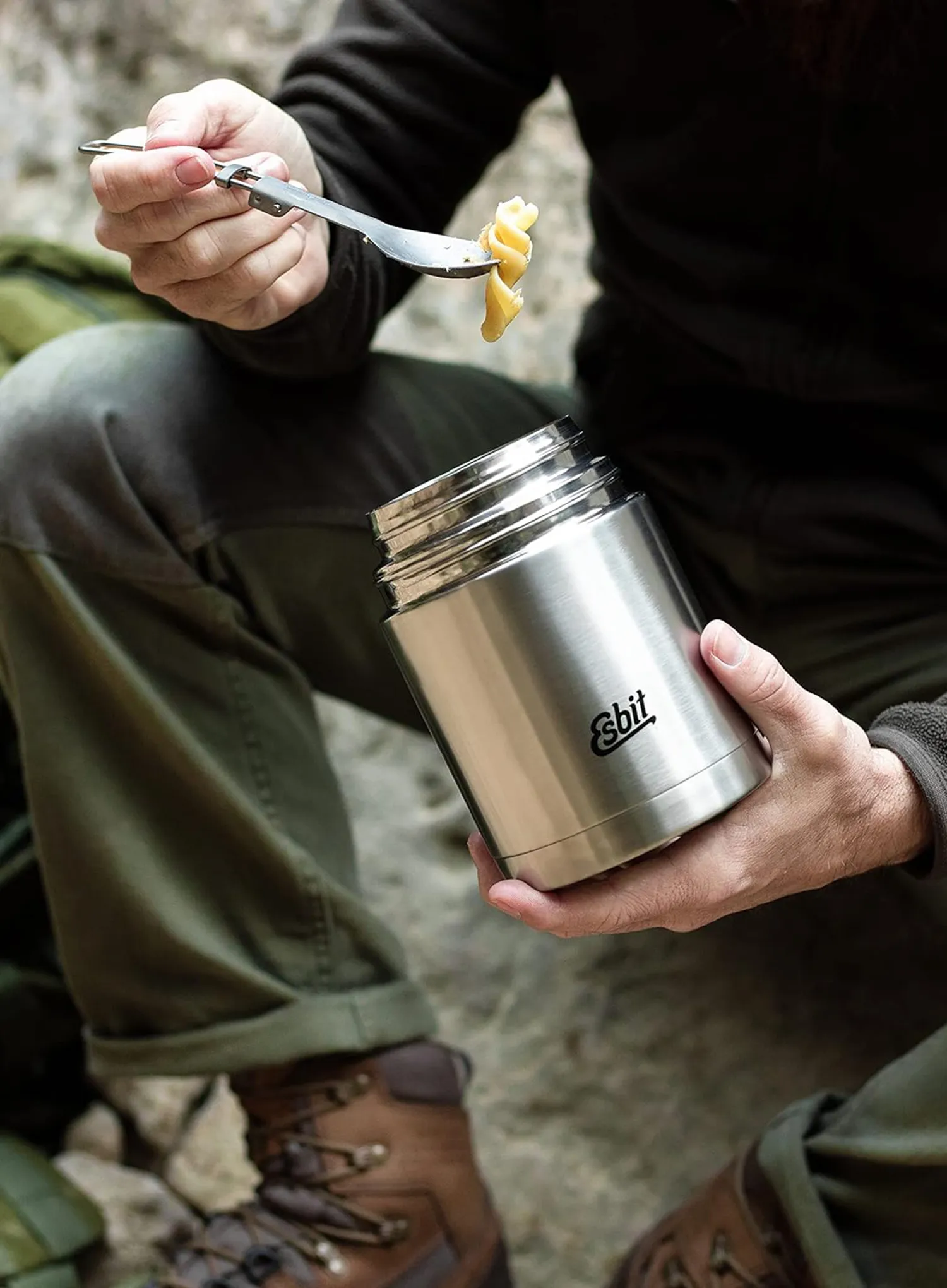 Thermobehälter Esbit Sculptor Stainless Steel Food Jug 0,75L - stainless steel