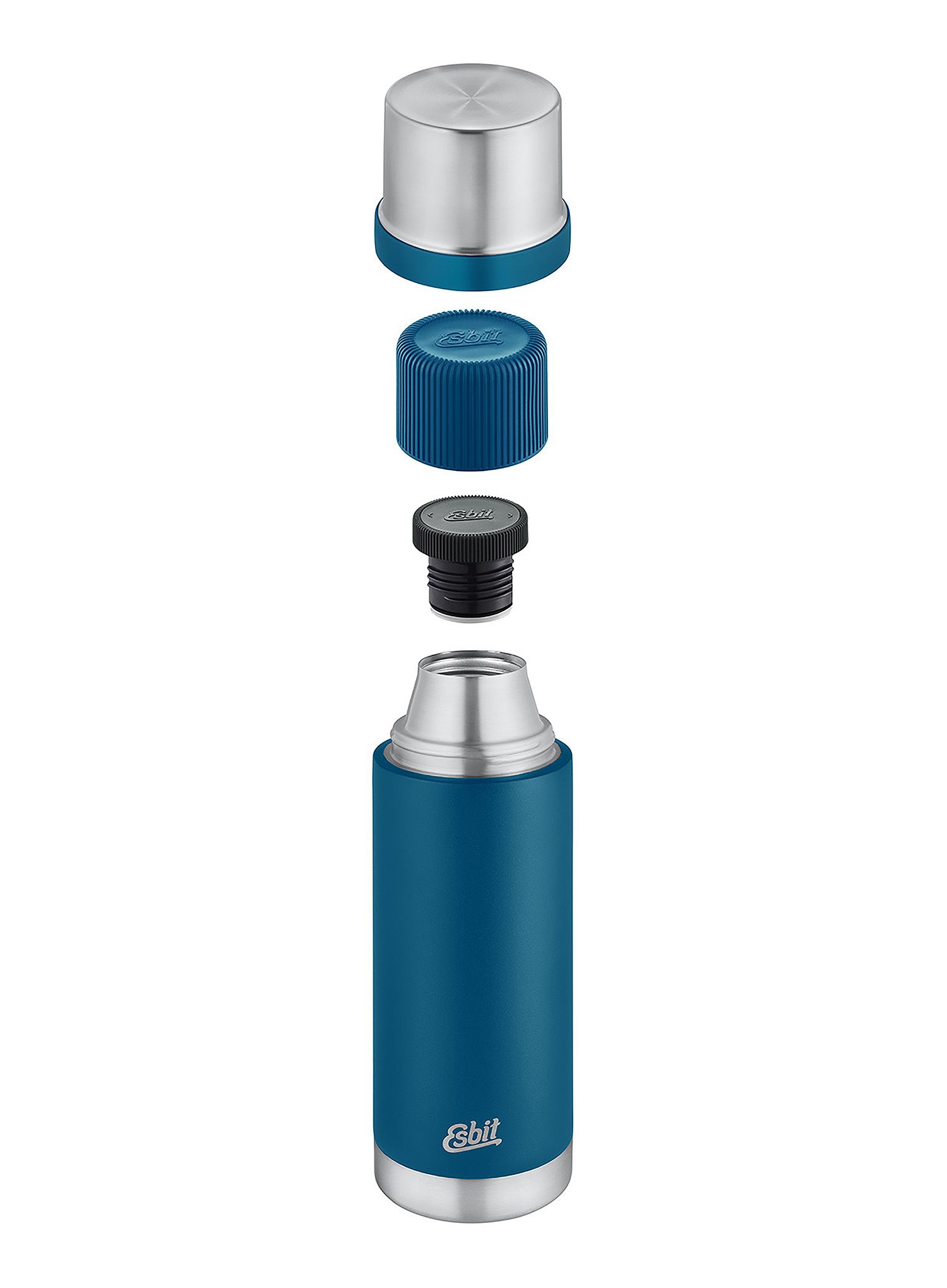Thermosflasche Esbit Sculptor Vacuum Flask 1 l - polar blue