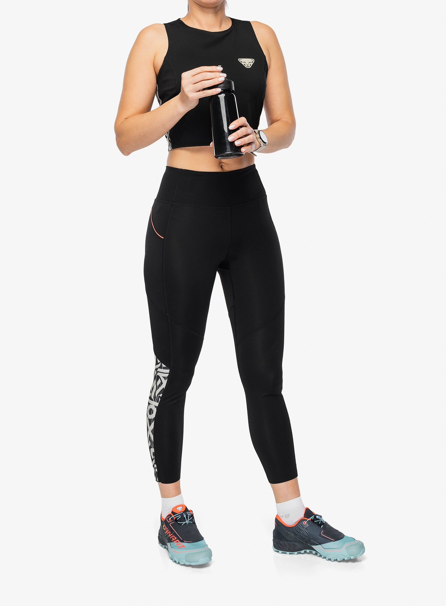 Top Damen Dynafit Trail Crop Top - black out