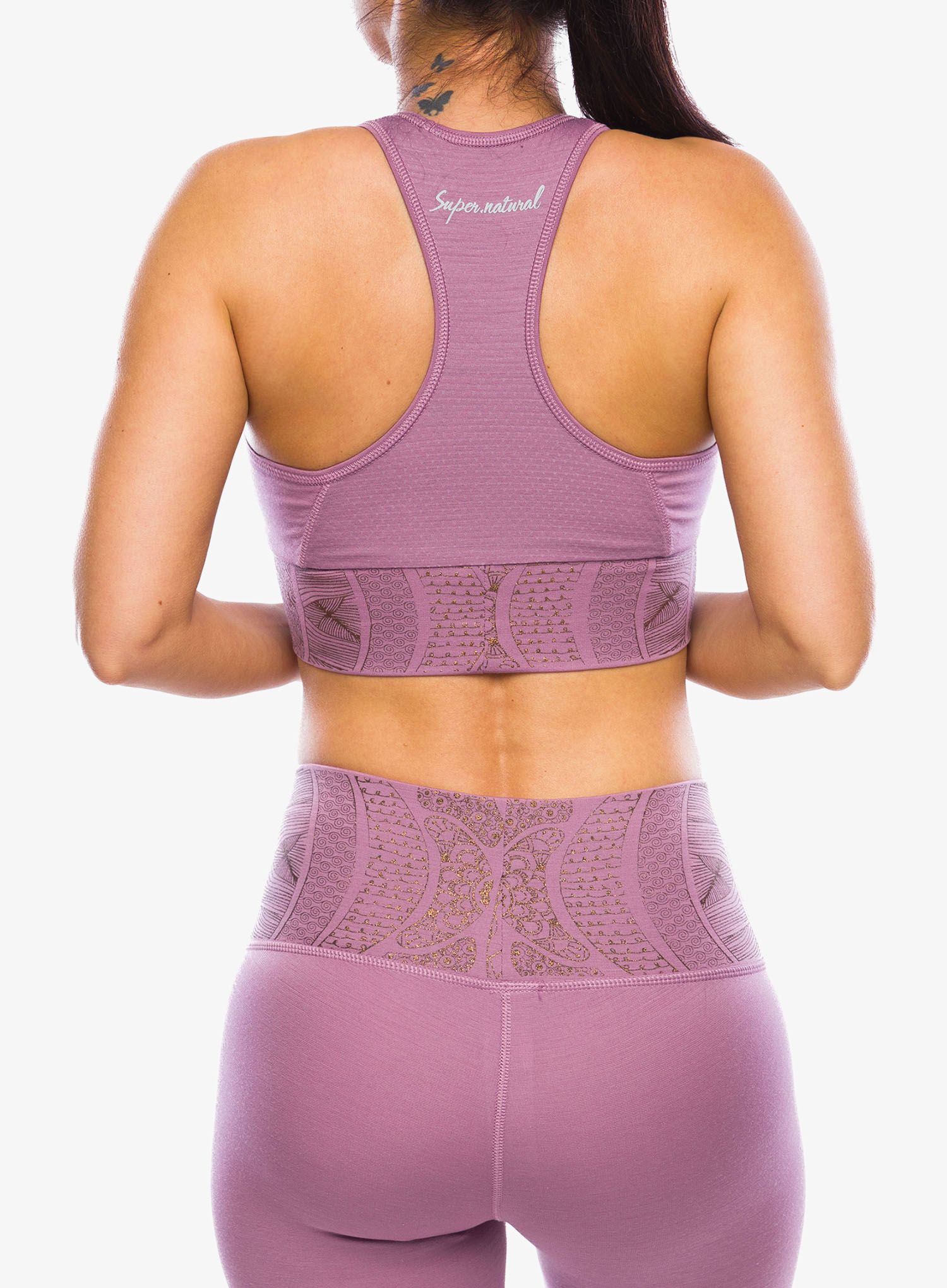 Top Damen Super.natural Arabesque Lf Top - orchid/copper