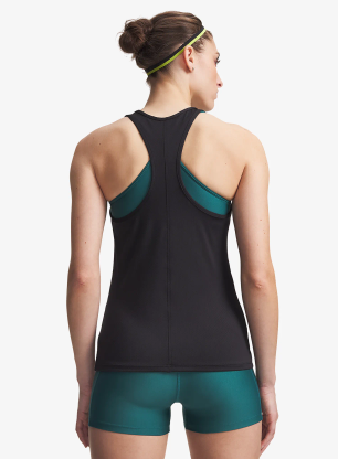 Top Damen Under Armour Tech Mesh Racer Tank - black/white