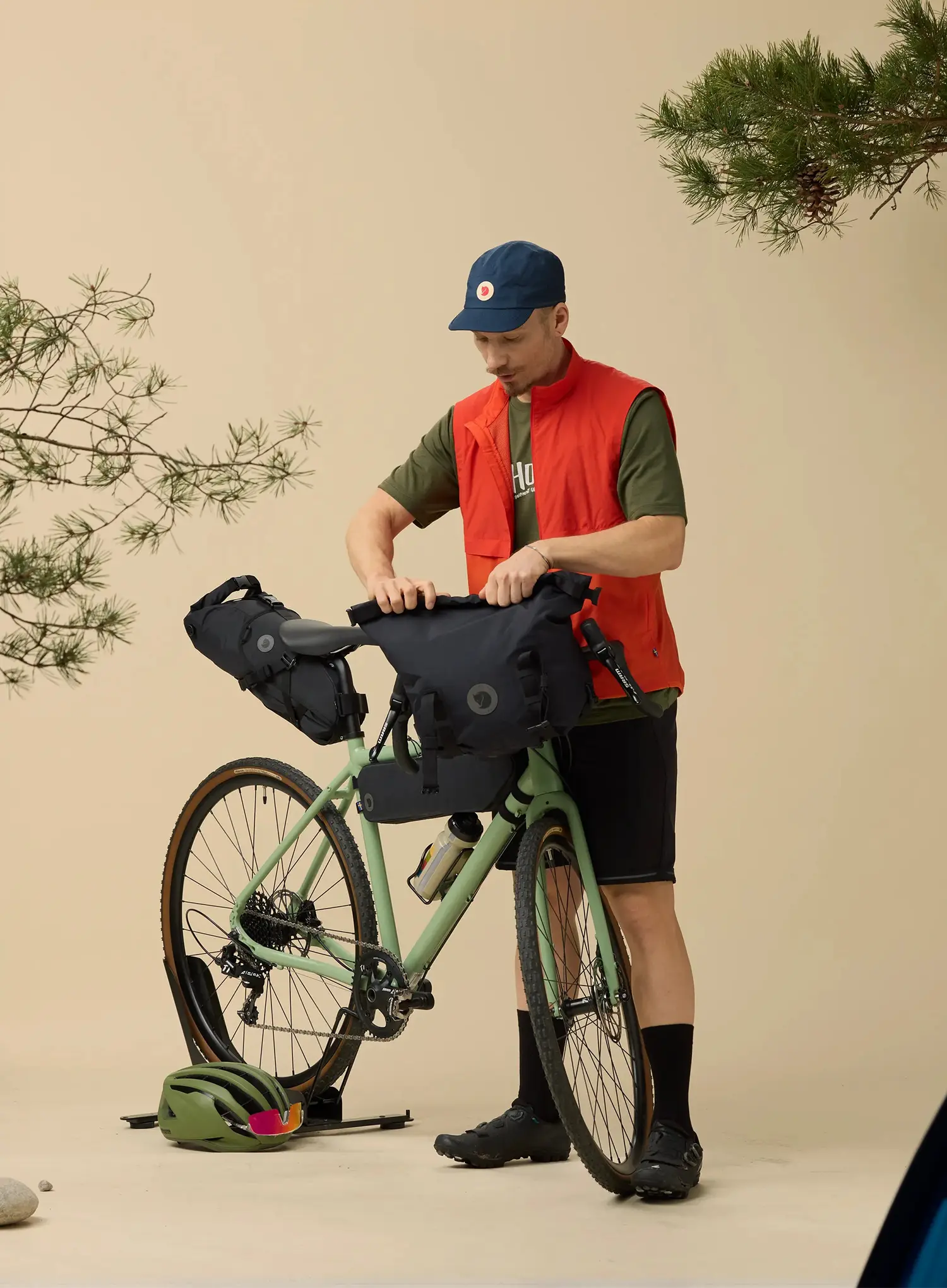 Lenkertasche Fjallraven Hoja Handlebar Rolltop - black