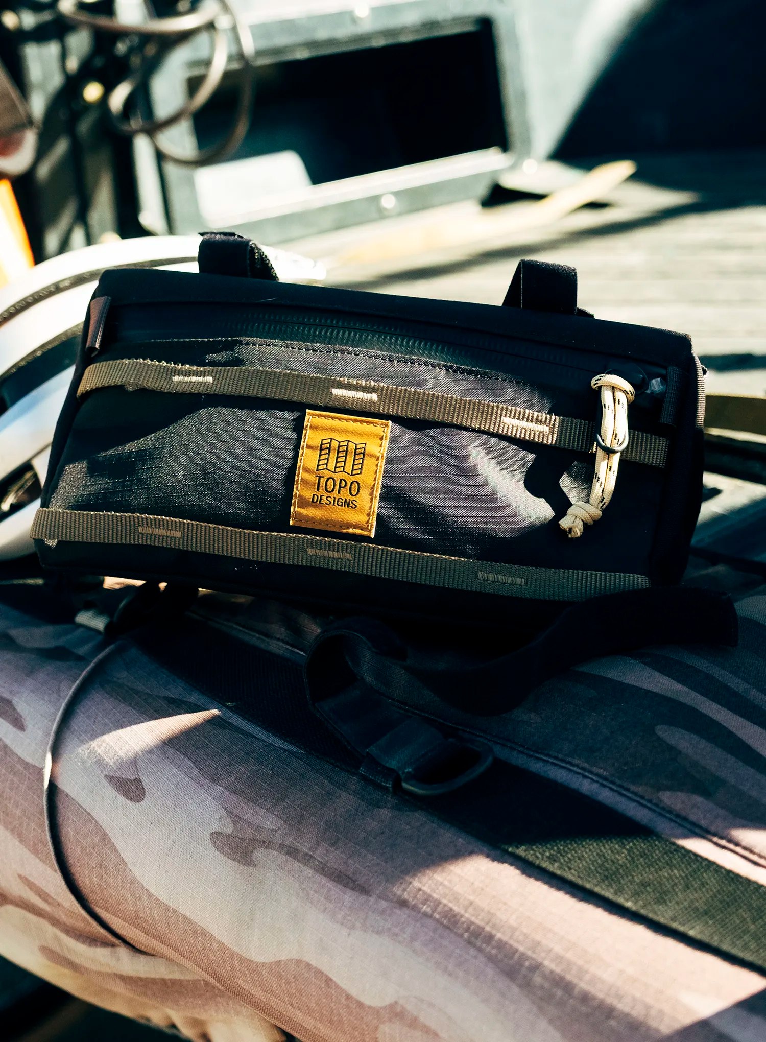 Lenkertasche Topo Designs Bike Bag - black/neutral