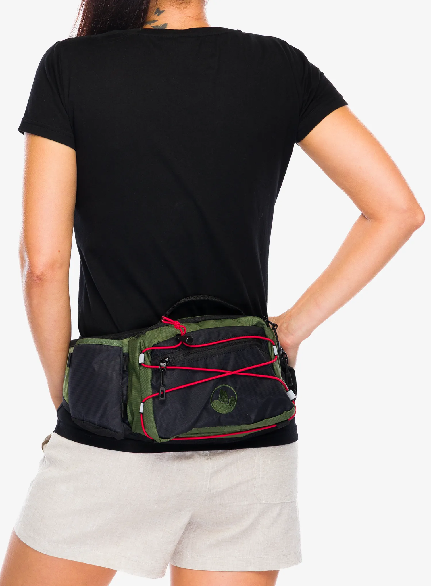Hüfttasche Kohla Sprint 3L - bronze green/scarlet/caviar