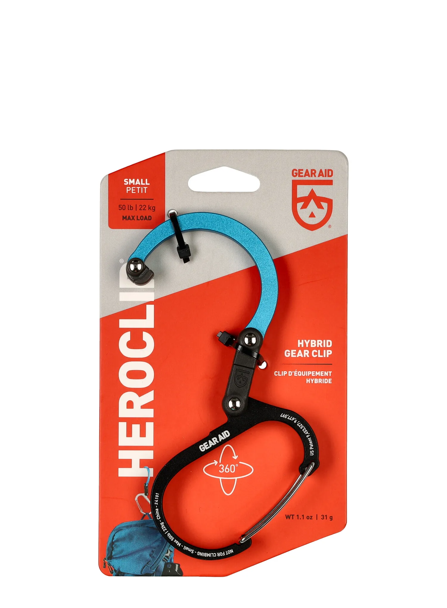 Halterung GearAid Heroclip Small  - black/blue