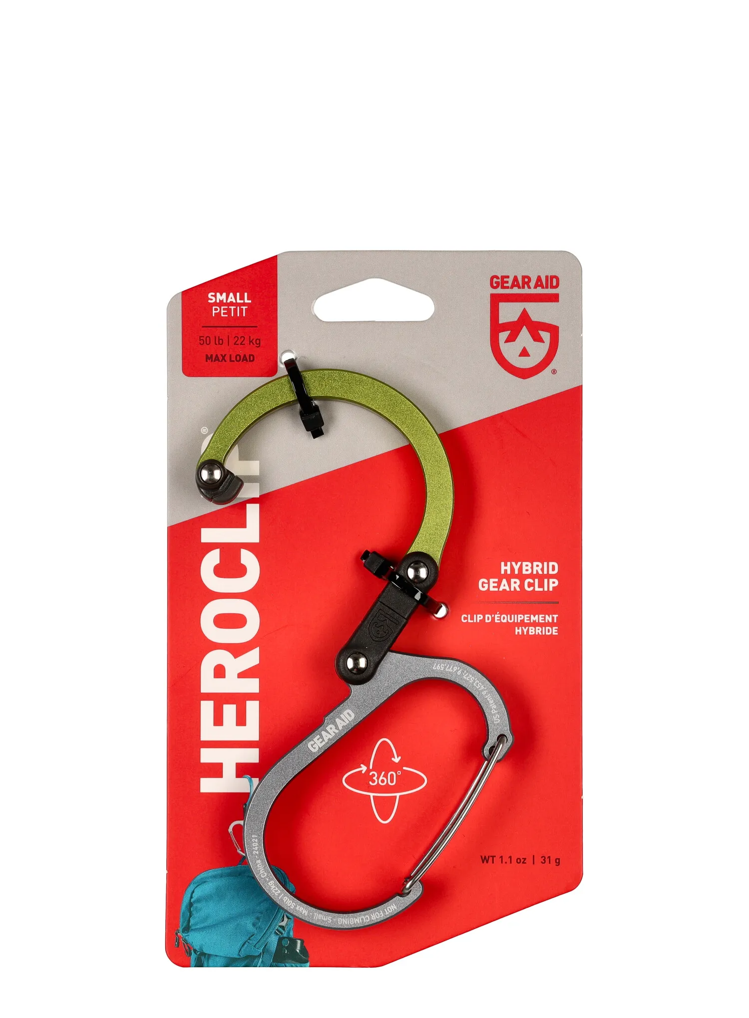 Halterung GearAid Heroclip Small  - nav green