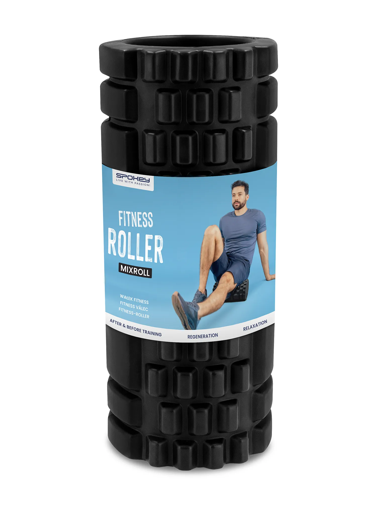 Massageroller Spokey Mixroll - black