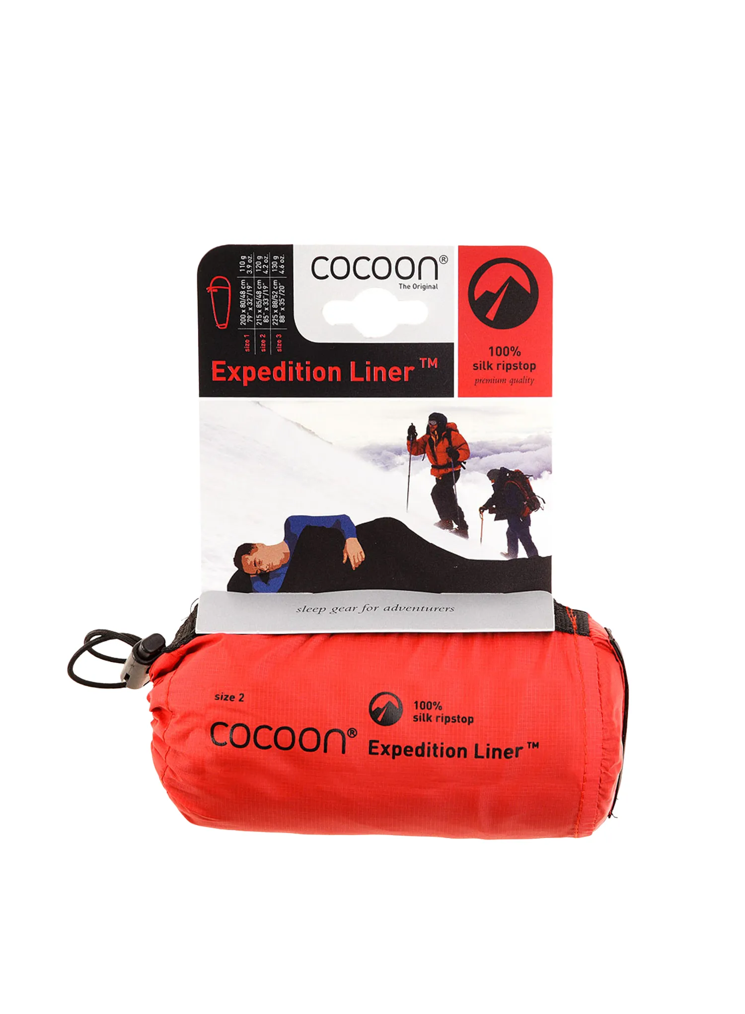 Reiseschlafsack Cocoon Expedition Liner - black