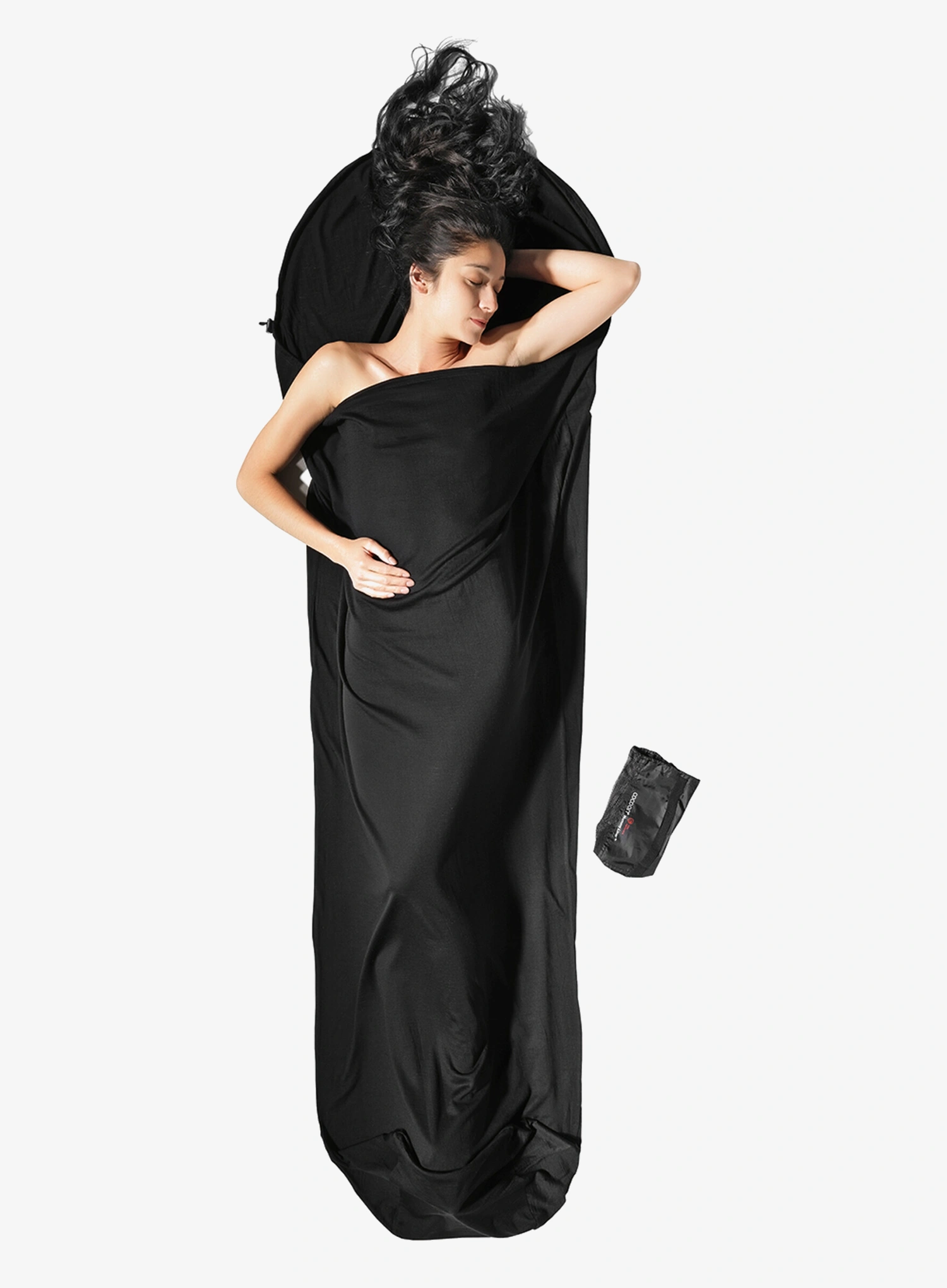Reiseschlafsack Cocoon MummyLiner - Merino Wool - black