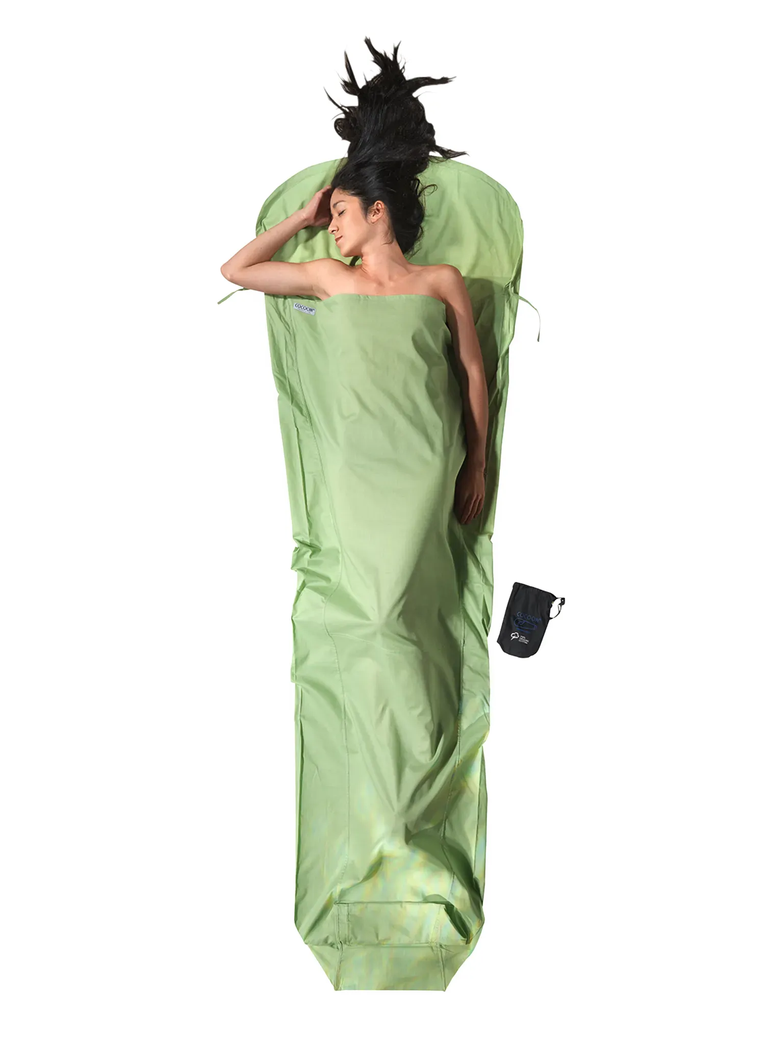 Reiseschlafsack Cocoon MummyLiner - Organic Cotton - forest shade