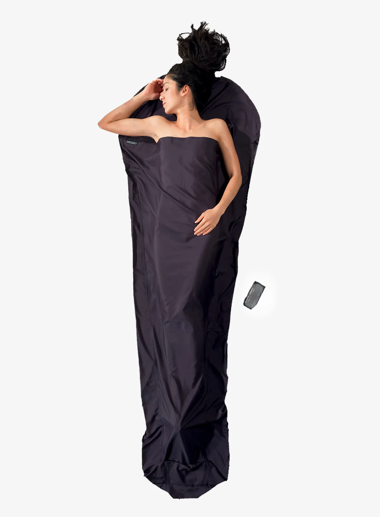 Reiseschlafsack Cocoon MummyLiner - Thermolight Silkweight - volcano grey