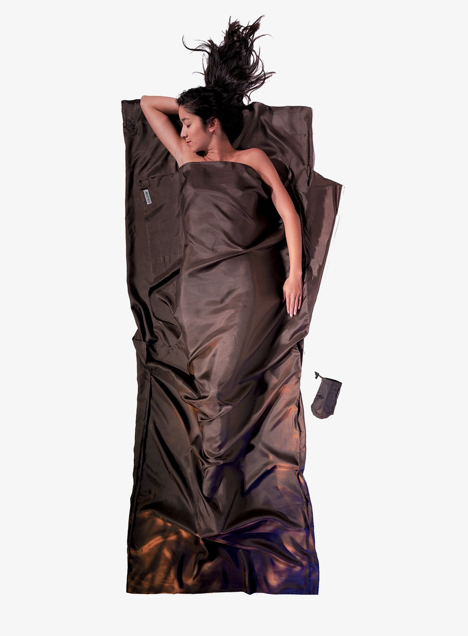 Reiseschlafsack Cocoon TravelSheet - Silk - muddy elephant
