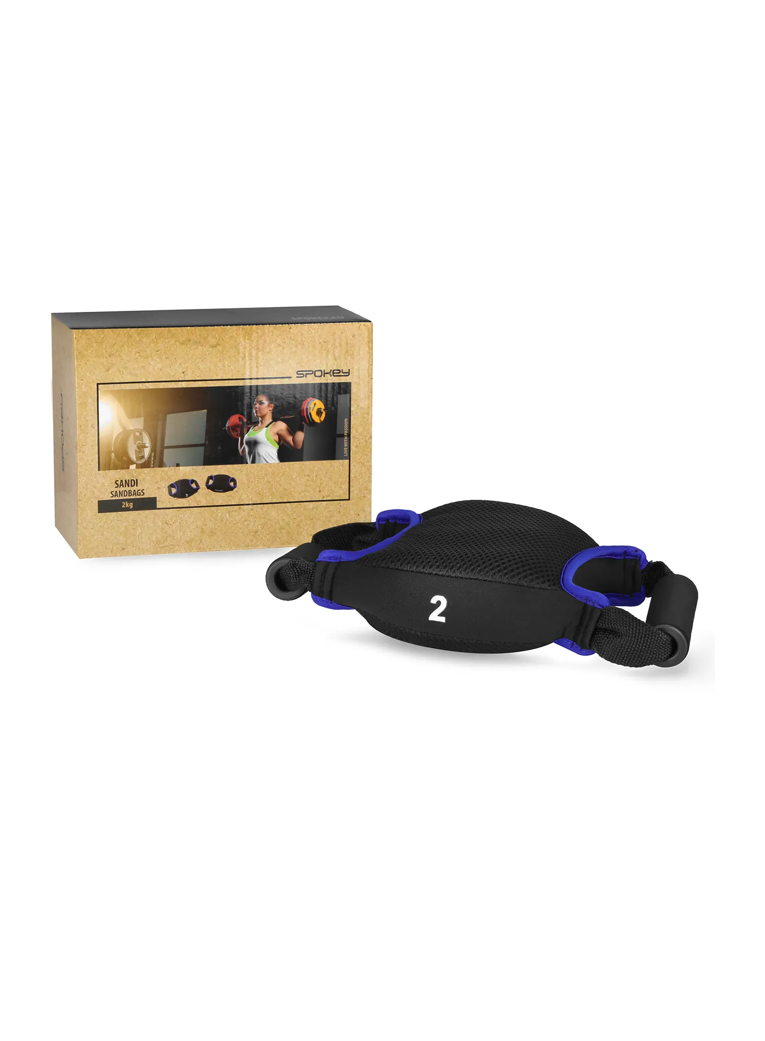 Trainingssack Spokey Sandi 2kg - black/blue