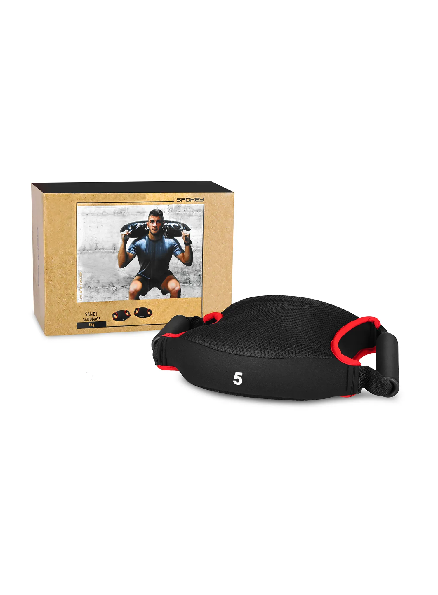 Trainingssack Spokey Sandi 5kg - black/red