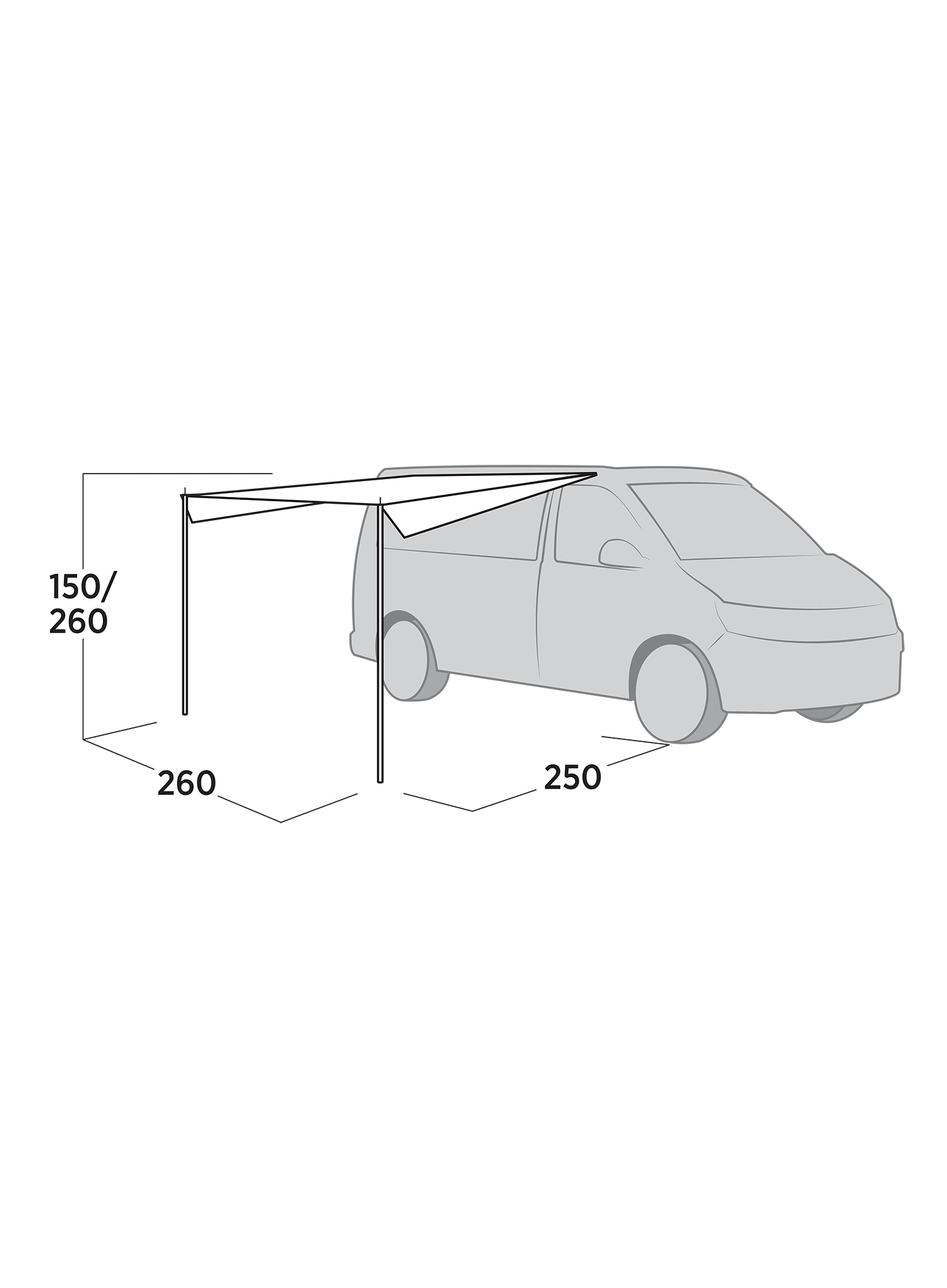 Überdachung Easy Camp Voss Canopy - gray