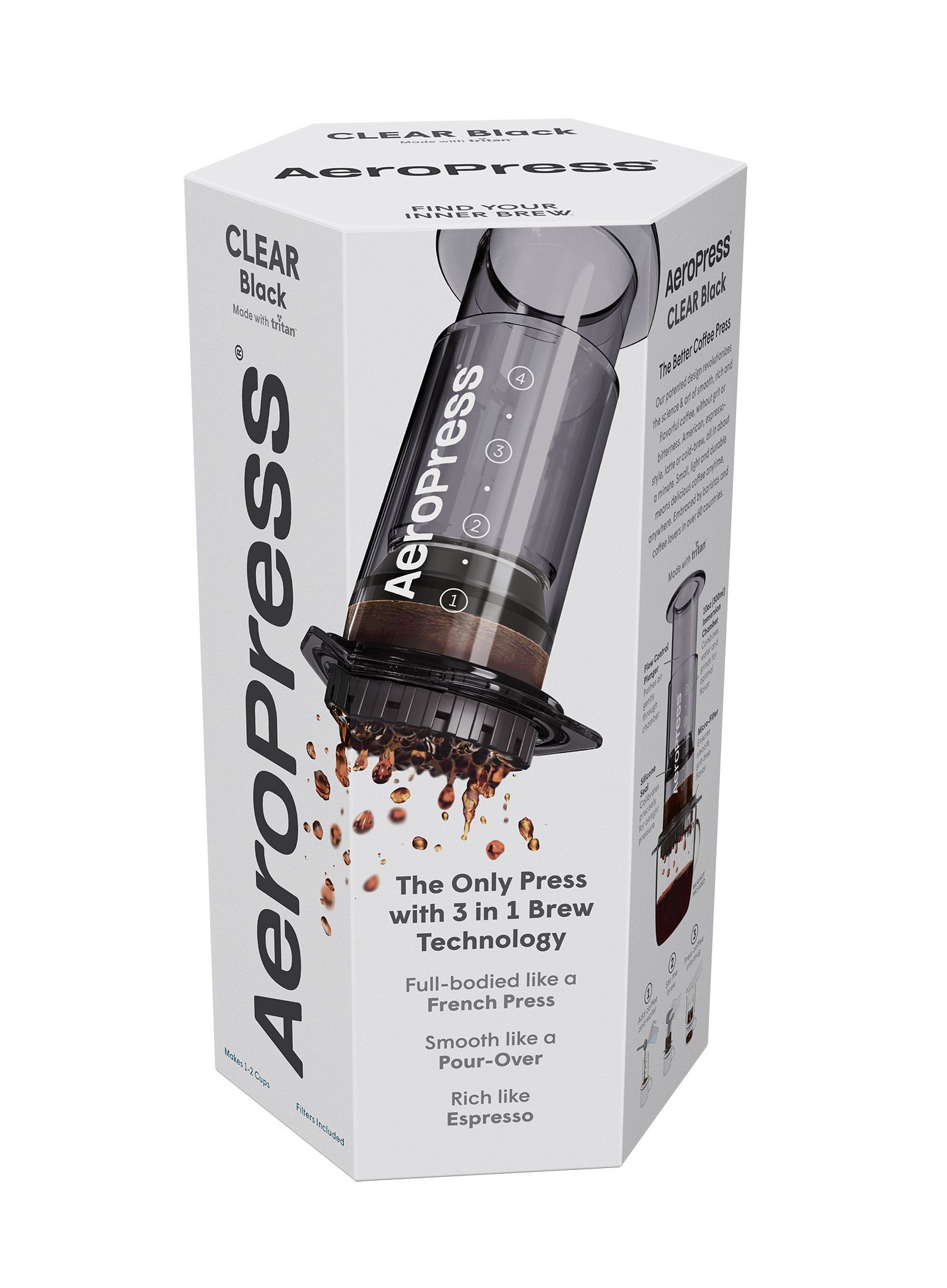 Kaffeekocher AeroPress Clear - black