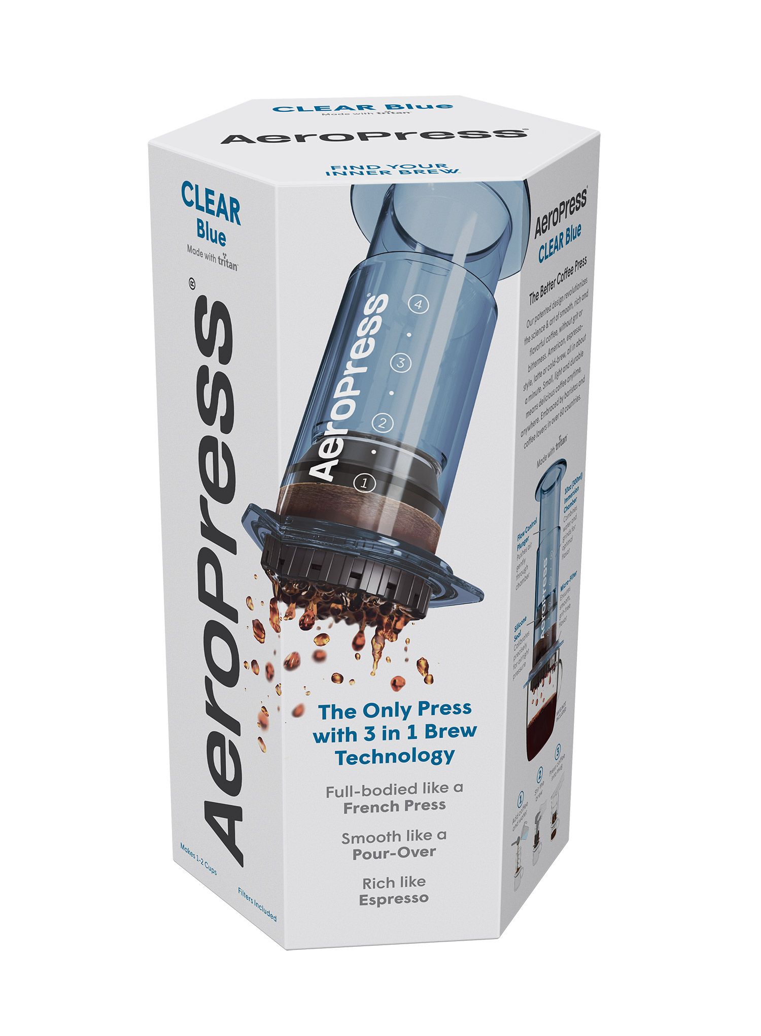 Kaffeekocher AeroPress Clear - blue
