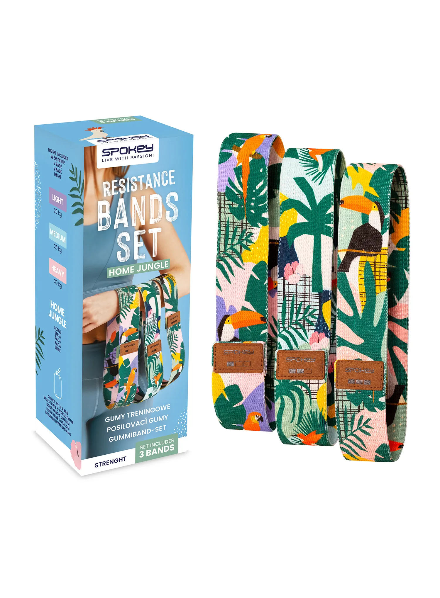 Widerstandsband-Set Spokey Home Jungle Set - multicolor