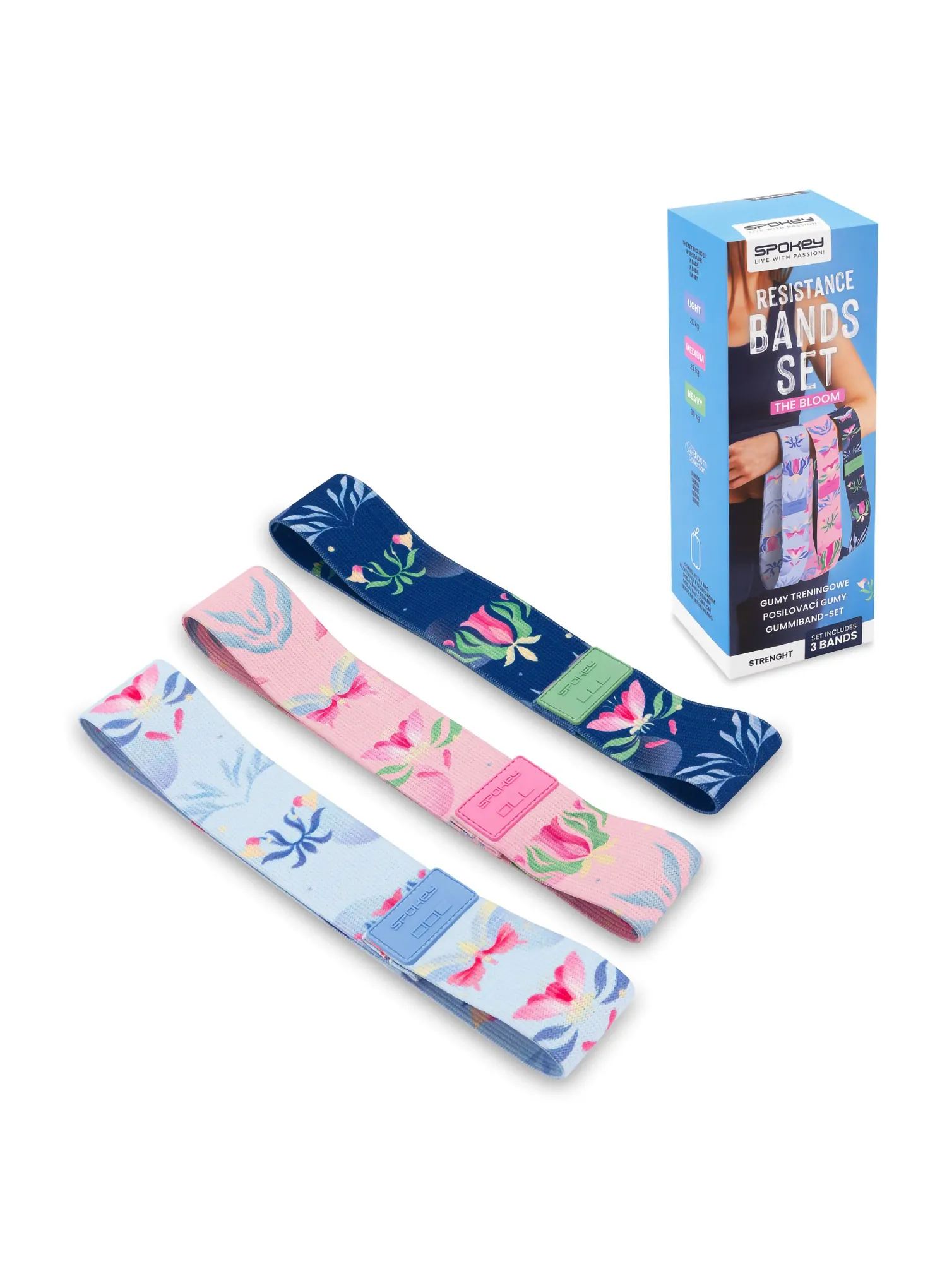 Widerstandsband-Set Spokey The Bloom Set - blue/pink/navy