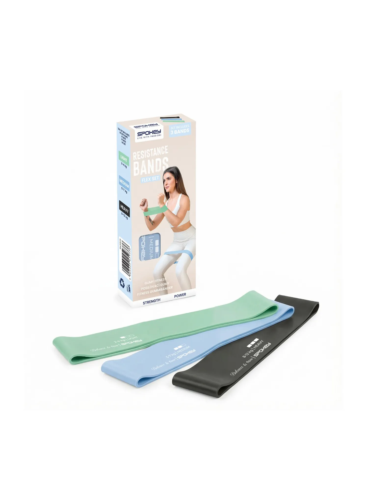 Mini-Band Set Spokey Flex Set V5 3Pcs - black/blue/green