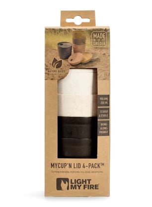 Becher Light My Fire MyCup'N Lid 4-Pack - black/white