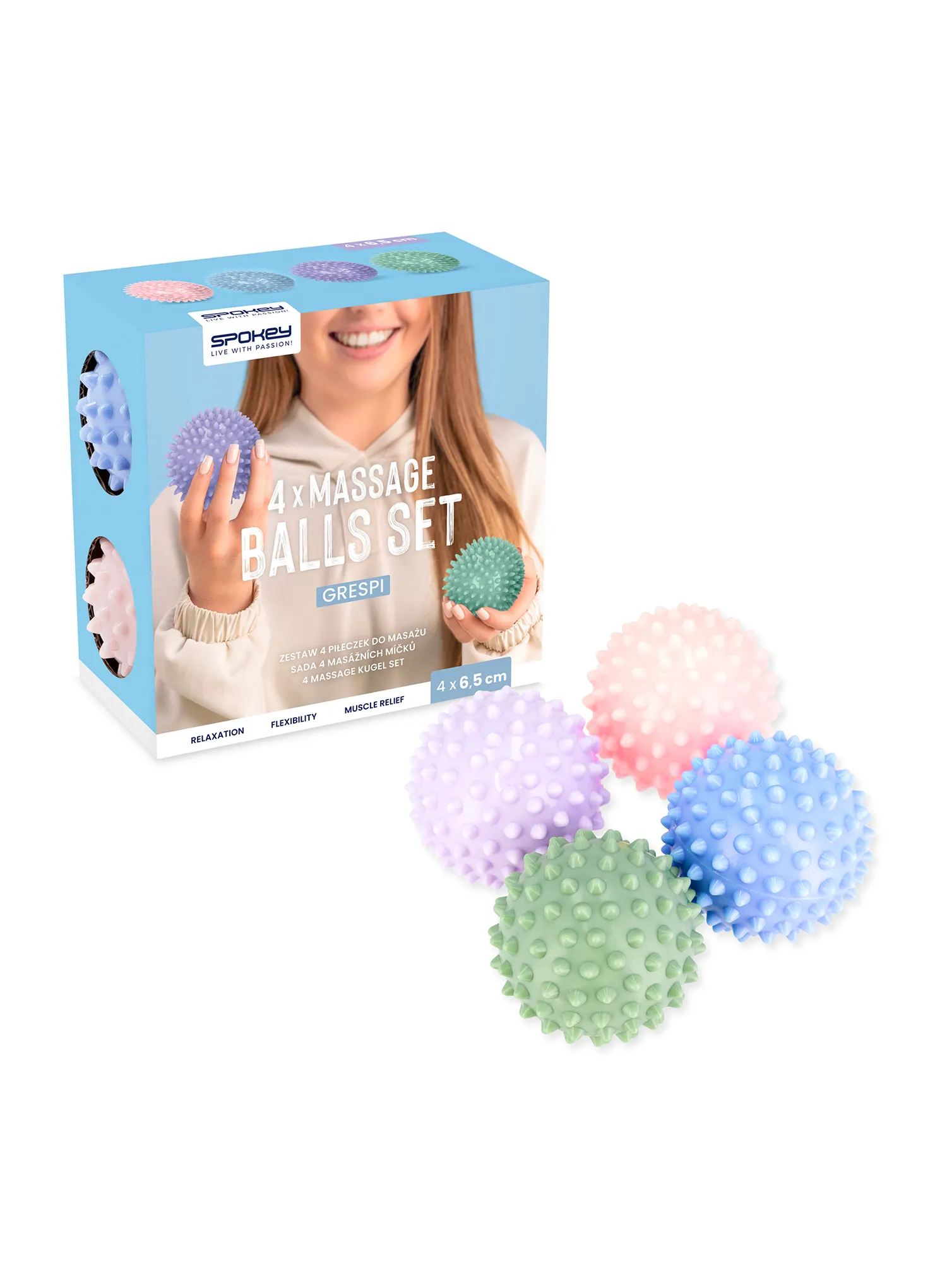 Set von Massagebällen Spokey Grespi 4x6,5 - multicolor